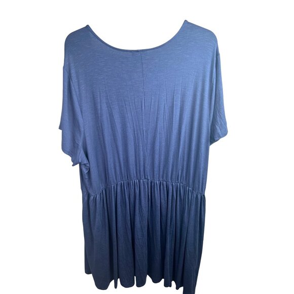 Lane Bryant Short Sleeve Babydoll Fit & Flare Mood Indigo Plus Size 30/32 - Picture 8 of 14
